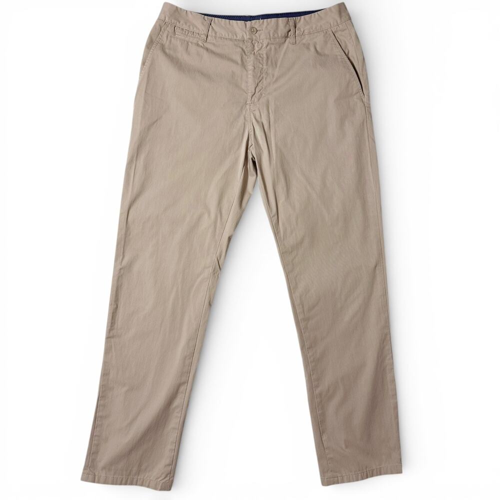 Johnnie-O Prep-Formance Pants Mens Actual Size 33x32 Khaki Golf Performance